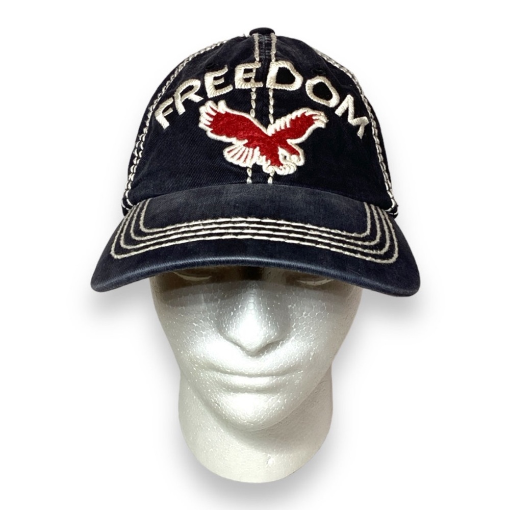 KBETHOS “Freedom" Distress Baseball Cap, Black, OSFA
